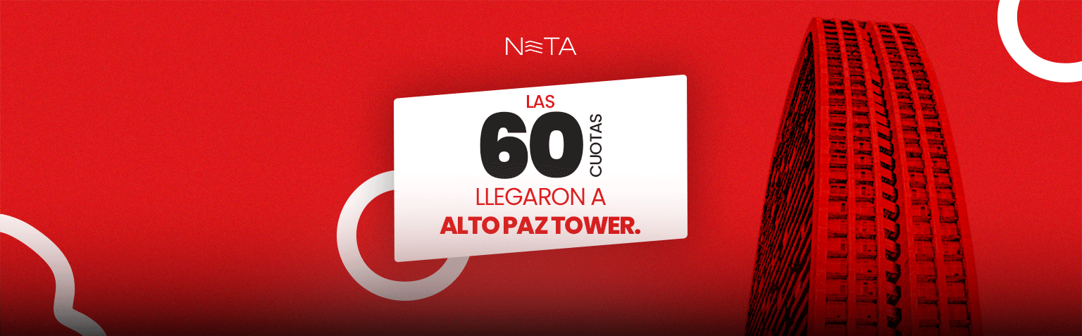 Financiá tu inversión en Alto Paz Tower en hasta 60 cuotas